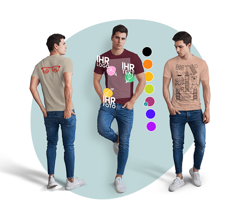 Herren T-Shirts selbst Gstalten – T-Shirt bedrucken lassen