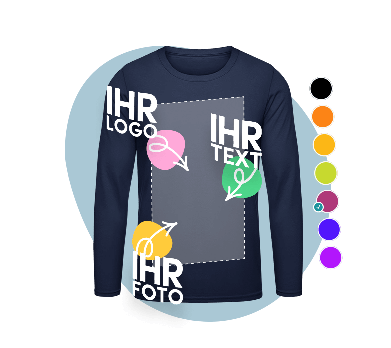 Langärmlige T-Shirts für Herren selbst Designen