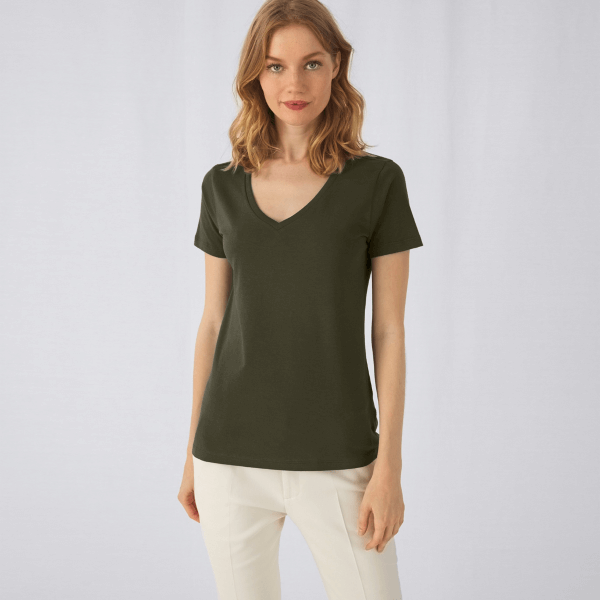 Damen T-Shirt Bedrucken mit V-Ausschnitt | B&C Inspire