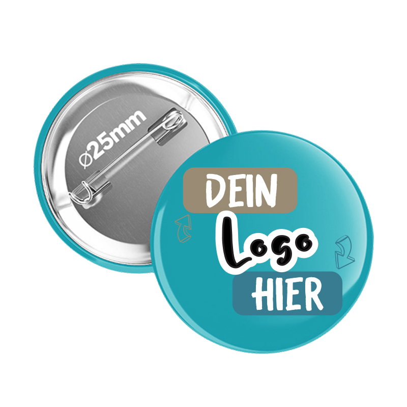 Button aus Aluminium 25 mm Selbst Gestalten - tshirtbedrucken.de
