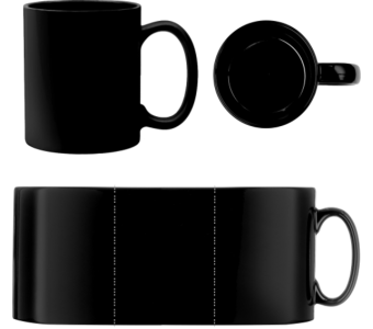 Schwarze Fototasse