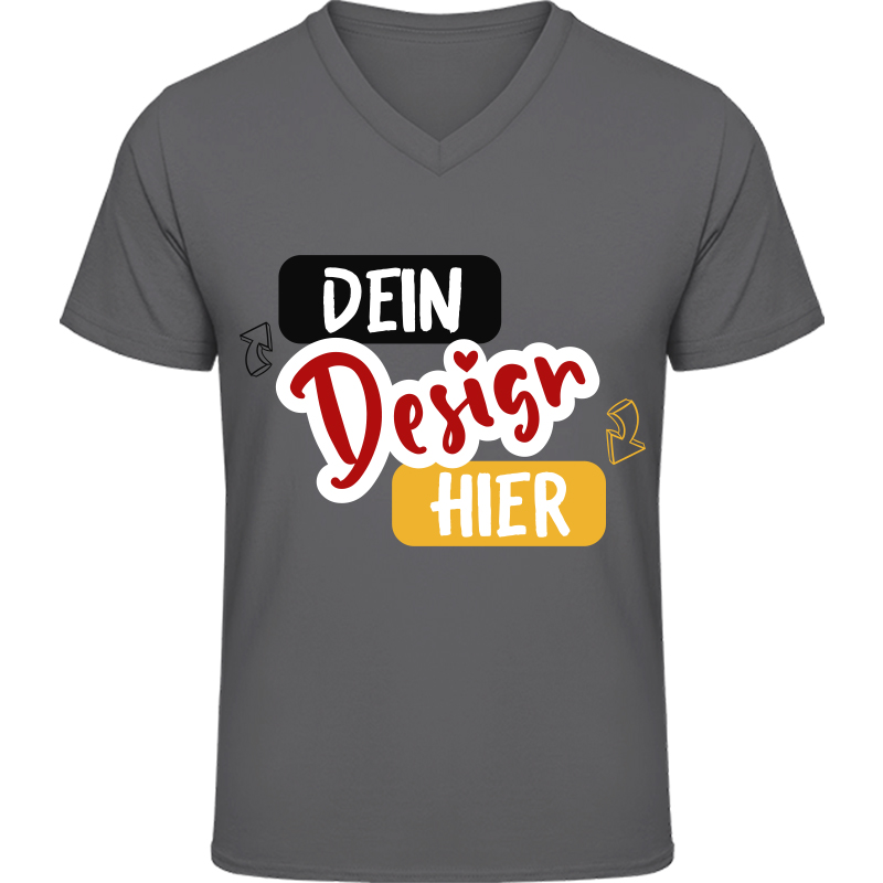 Gildan Herren T-Shirt mit V-Ausschnitt Selbst Gestalten - Tshirtbedrucken.de