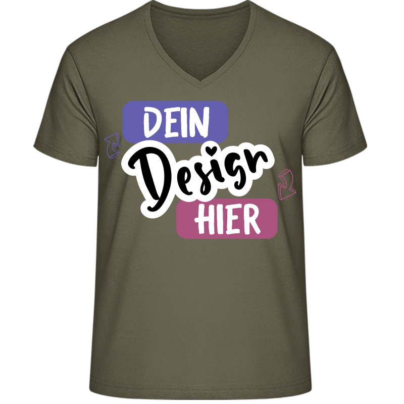 T-Shirt Bedrucken V-Ausschnitt - tshirtbedrucken.de