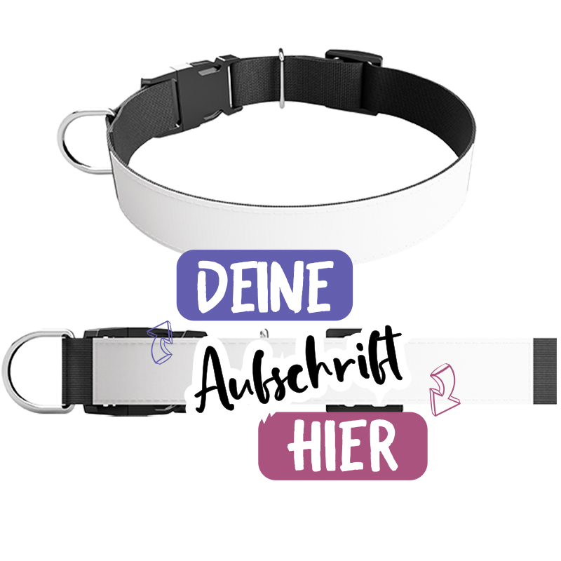Hundehalsband selbst Gestalten (S) mit Stabilem Verschlussclip - tshirtbedrucken.de