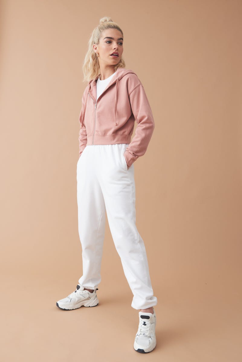 AWDis Damen Hoodie bauchfrei mit RV Bedrucken Lassen