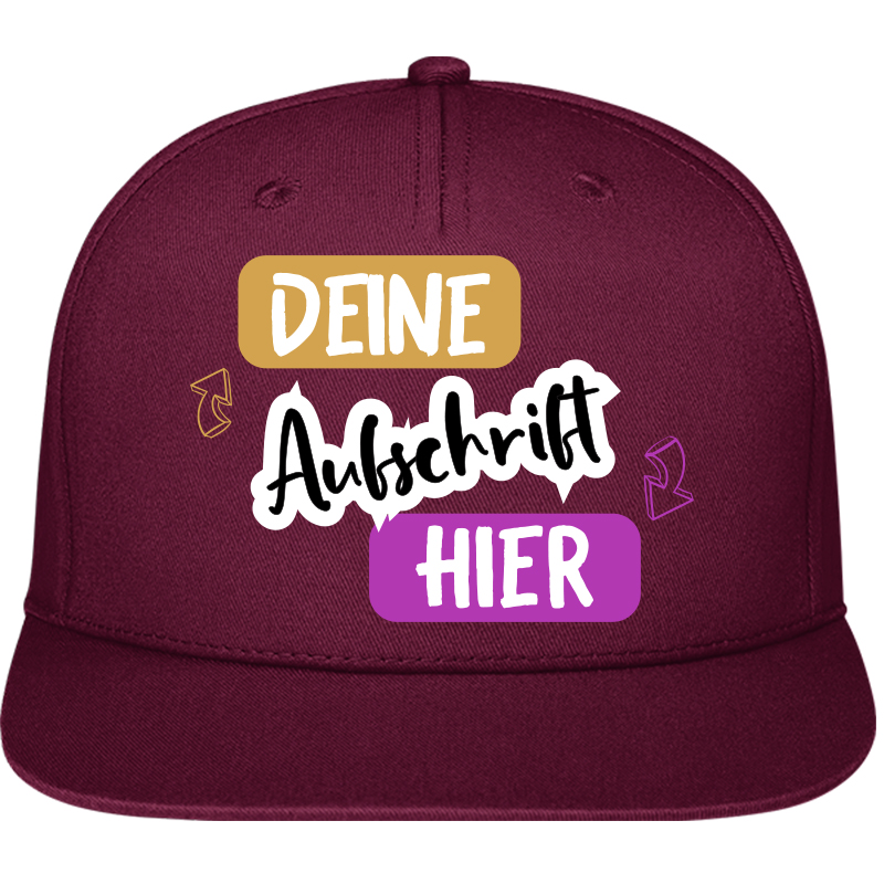 Kappe mit Geradem Schild Selbst Gestalten - tshirtbedrucken.de