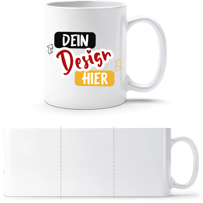  Weiss Fototasse Bedrucken und selbst Gestalten - tshirtbedrucken.de