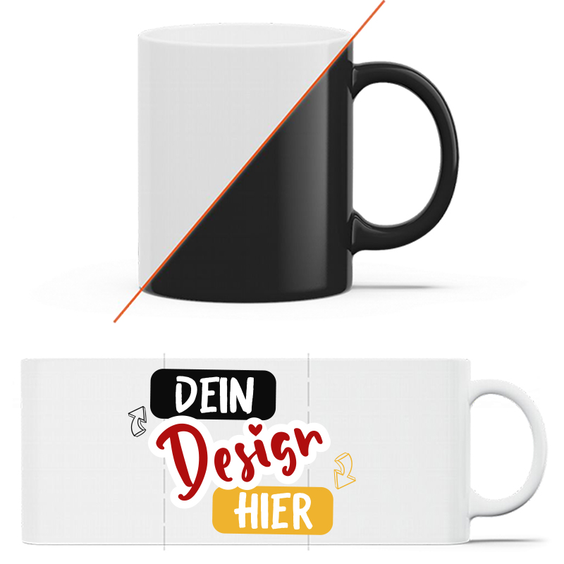 Magischer Becher Bedrucken und selbst gestalten - tshirtbedrucken.de