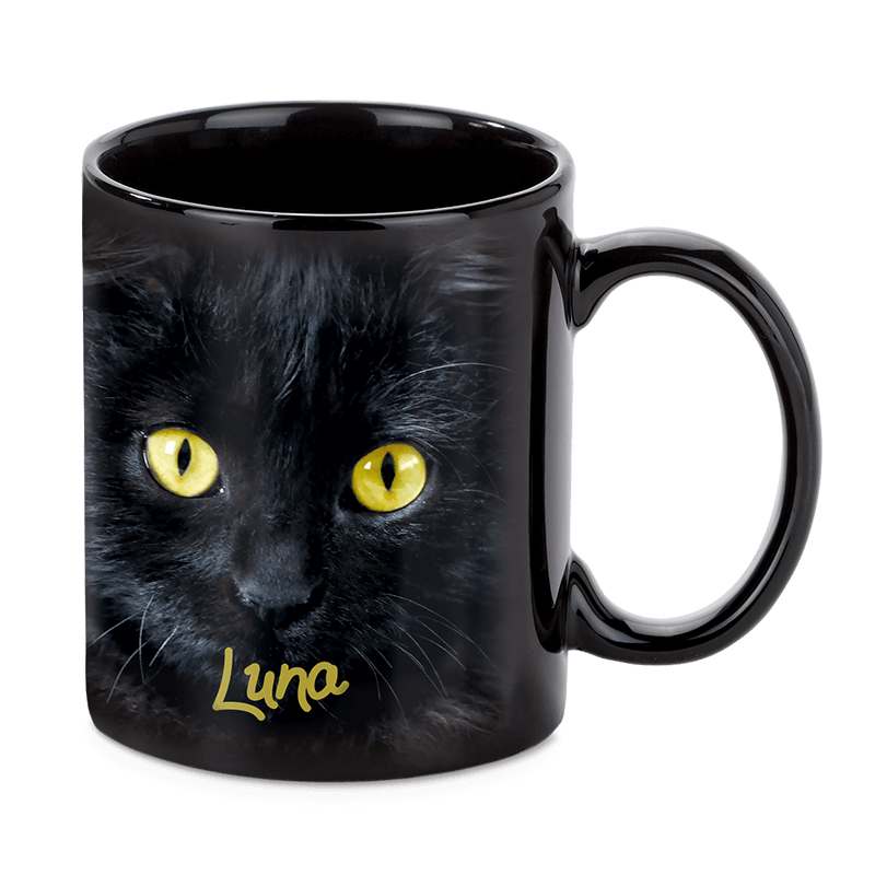 Schwarze tasse selbst gestalten und bedrucken