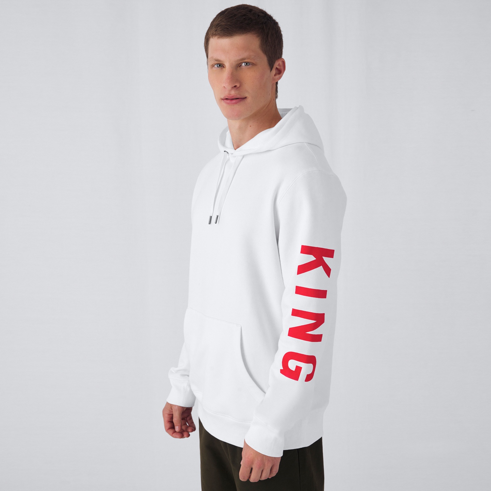 Herren KING Hoodie Bedrucken und selbst Gestalten mit Kapuze
