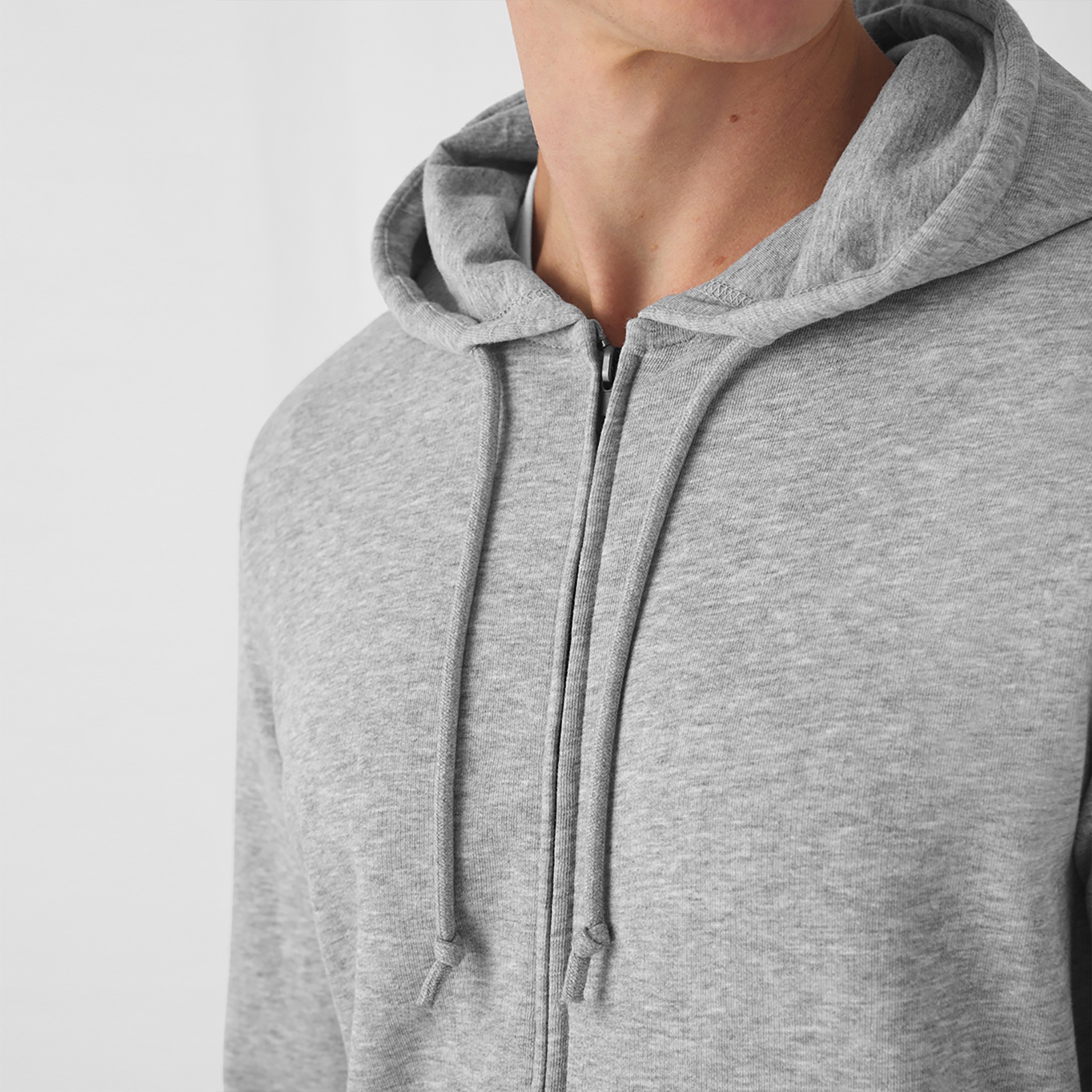 Herren Hoodie Druck - mit Reißverschluss und Taschen