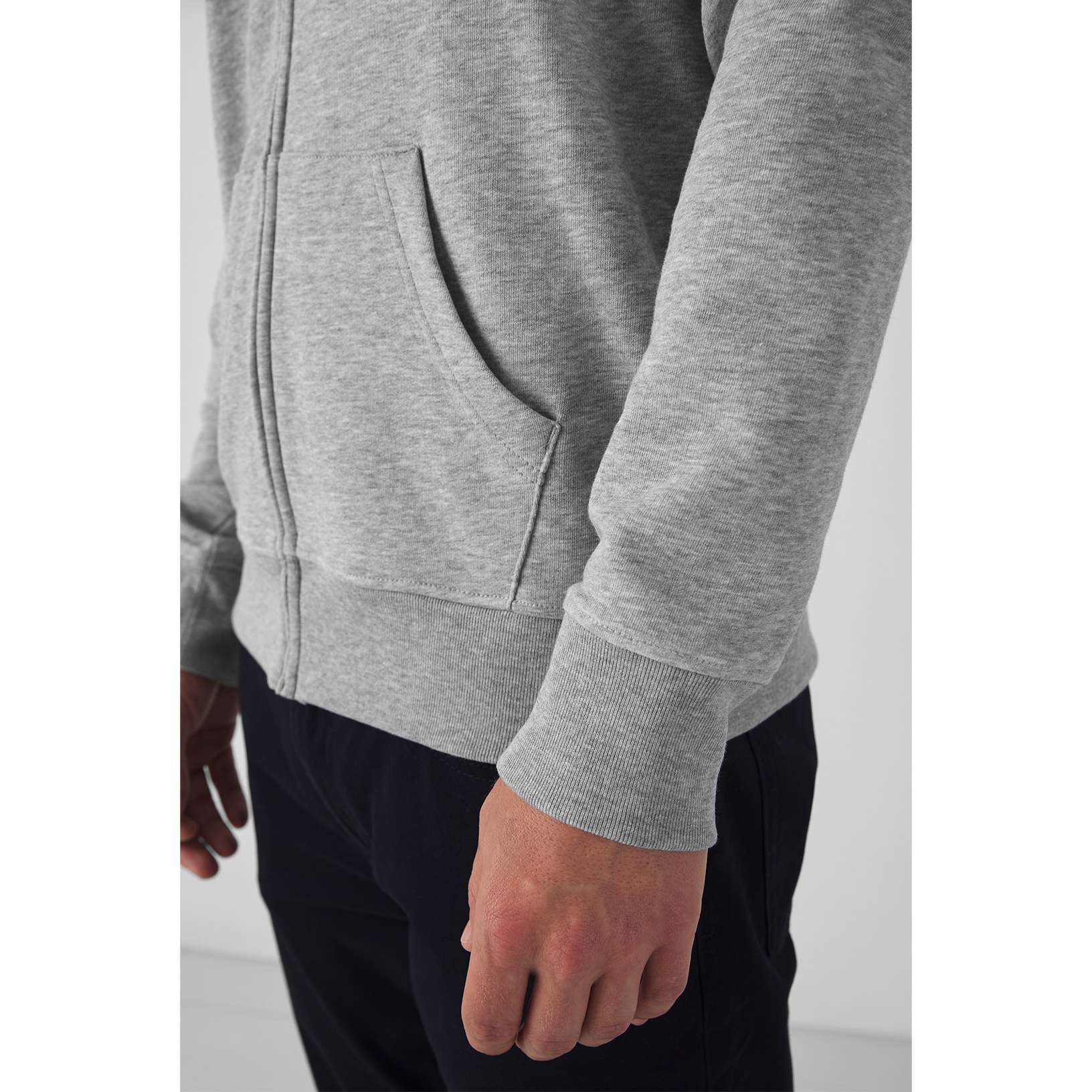 Herren Hoodie Druck - mit Reißverschluss und Taschen