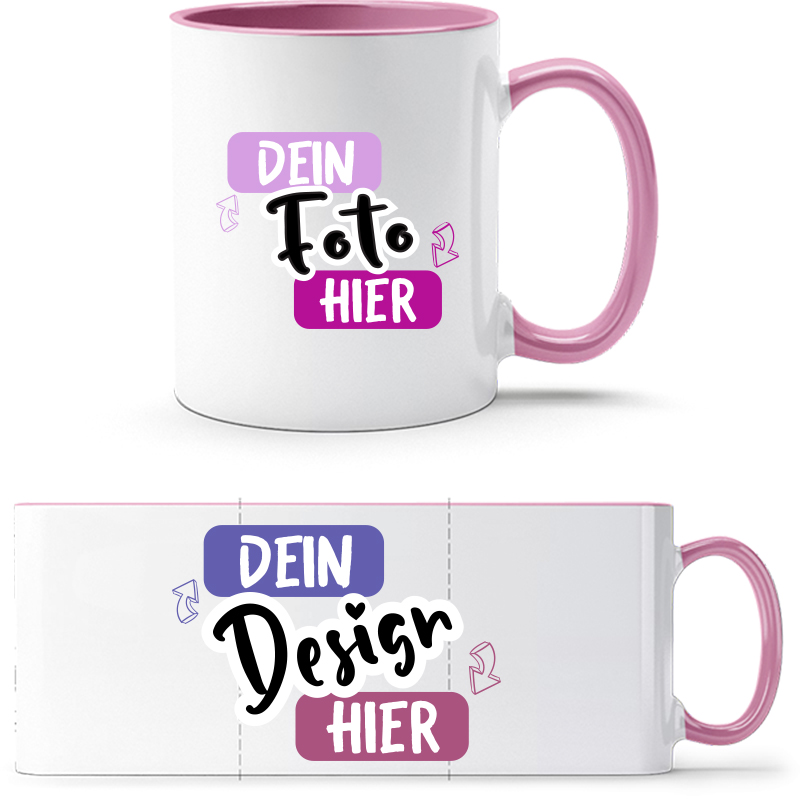 Zweifarbiger Becher Selbst Gestalten und bedrucken - tshirtbedrucken.de