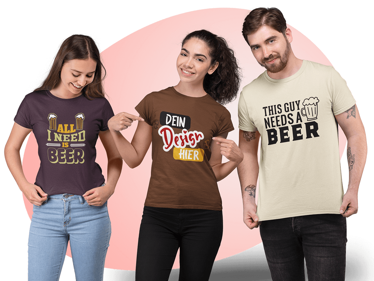 T-Shirt Druck mit Biermotiv – Oktoberfest Bier-T-Shirts
