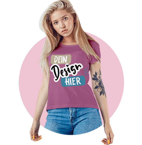 Kurzärmlige Damen T-Shirts Selbst Bedrucken und Gestaltten