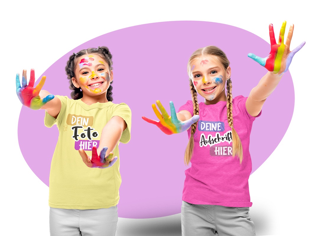 Kinder T-Shirt gestalten und bedrucken lassen - Tshirtbedrucken.de